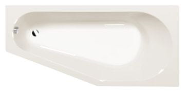 POLYSAN TIGRA R asimetrična kada, 170x80x46cm, bjelokostni akrilat