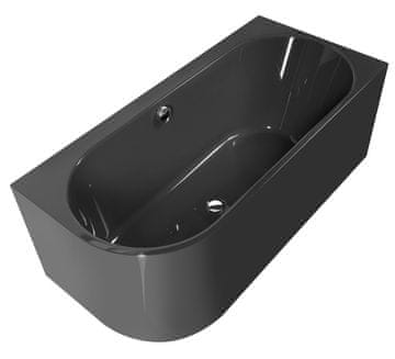 POLYSAN Polysan Monolith Asimetrična Kada 160x75x60cm, Siva