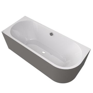 POLYSAN VIVA L MONOLITH Asimetrična Samostojeća Kada 170x75x60cm, Bijela/Agila, 10-godišnja Garancija