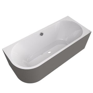 POLYSAN VIVA R MONOLITH asimetrična samostojeća kada 170x75x60cm, bijela/agila