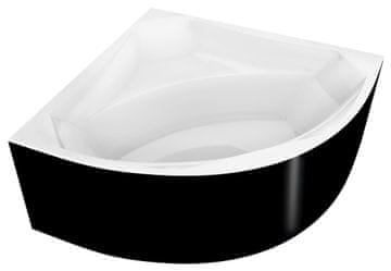 POLYSAN ROSANA MONOLITH Kutna Kada 136x136x63cm, Bijelo/Crna