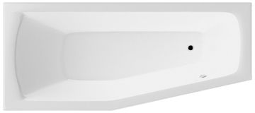 AQUALINE Asimetrična Kada AQUALINE OPAVA 160x70, L, Bijela, ABS/PMMA