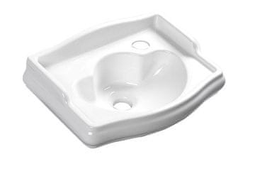 KERASAN Keramički Retro Umivaonik 41x30cm Za Desni Miješalicu Bijeli