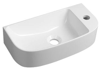 SAPHO SAPHO ALGA Zidni umivaonik, lijevani mramor, 44x22cm, bijeli, moderne izvedbe