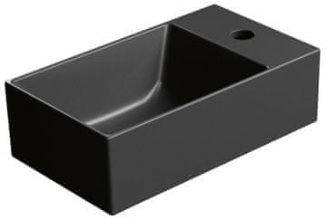 Gsi KUBE X keramički umivaonik 40x23cm, desno/lijevo, crna mat