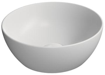 Gsi PURA keramički umivaonik za stol, promjer 32 cm, bijela mat završna obrada