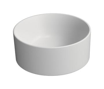 Gsi KUBE X keramički umivaonik za stol, promjer 32 cm, bijela mat