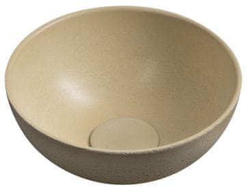 SAPHO MINOR Betonski Umyvalnik za Stol, Ø26cm, Žuta Mat Površina