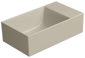 Gsi KUBE X Keramički Bež Umivaonik 40x23cm Bez Otvora, Lijeva/Desna Montaža