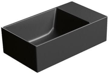 Gsi GSI KUBE X Keramički Umivaonik 40x23cm Bez Otvora, Crna Mat, Desna/Lijeva Montaža