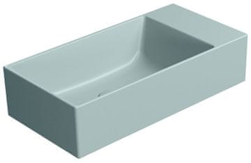 Gsi KUBE X keramički umivaonik 50x25cm, montaža desno/lijevo, plava mat