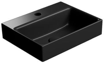 Gsi NUBES Keramički Zidni Umivaonik 40x32cm, Crni Mat