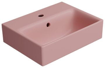 Gsi GSI NUBES Keramički Umivaonik 40x32cm, Mat Ružičasti, Zidna Montaža