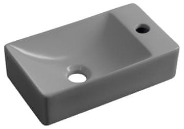 SAPHO MARGITHA Keramički Zidni Umivaonik 38x22cm, Desni Otvor, Siva