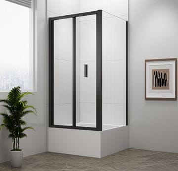 POLYSAN Elegantna Crna Pravokutna Tuš Kabina 1000x900mm L/P Varijanta s Providnim Staklom