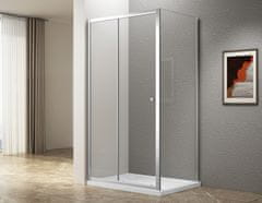 AQUALINE UGGA pravokutna tuš kabina 1000x800mm, prozirno staklo