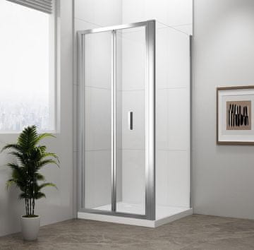 POLYSAN Rektangularna sklopiva tuš kabina 900x800 mm, prozirno staklo, univerzalna montaža