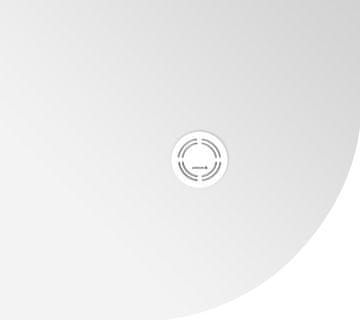 POLYSAN Polysan FLEXIA tuš kada, lijeva, prilagodljiva, 90x80 cm, R550, lijevani mramor, bijela