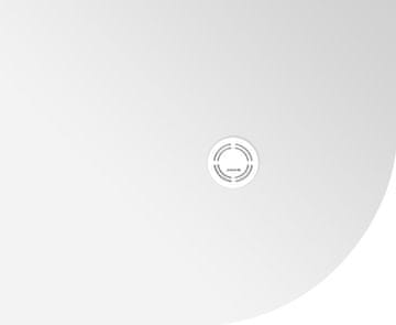 POLYSAN FLEXIA Polukružna Tuš Kada od Lijevanog Mramora, Podesivi Dimenzije, 110x90cm, L R550