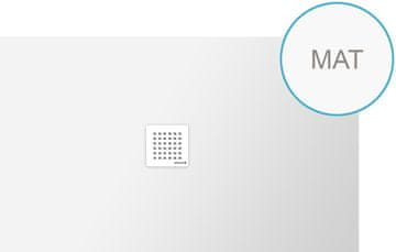 POLYSAN FLEXIA pravokutna tuš kada od lijevanog mramora, bijela mat, prilagodljiva, 150x90 cm