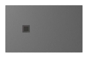 POLYSAN Polysan Trenca Pravokutna Tuš Kada, Siva Mat, Podesive Dimenzije, 130x80 cm