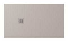 POLYSAN Pravokutna tuš kada od lijevanog mramora, bež mat, 140x80 cm, prilagodljive dimenzije