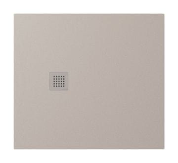 POLYSAN Polysan TRENECA Pravokutna Tuš Kada, Mat Bež, 100x90 cm, Prilagodljiva 확