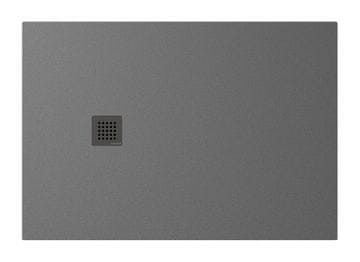 POLYSAN POLYSAN TRENECA Pravokutna Tuš Kada, Siva, 130x90 cm, Liti Mramor