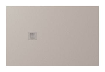 POLYSAN TRENECA Pravokutna Kamenita Tuš Kada s Mogućnošću Prilagodbe, 140x90 cm, Mat Bež