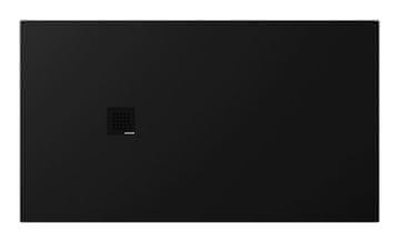 POLYSAN Polysan TRENECA obiteljski tuš pladanj od lijevanog mramora, prilagodljive dimenzije, crni mat