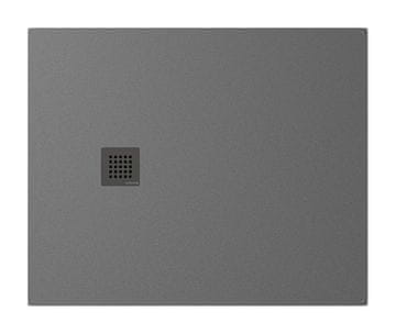 POLYSAN POLYSAN TRENECA Pravokutna Tuš Kada, Siva Mat, Liti Mramor, 110x90 cm