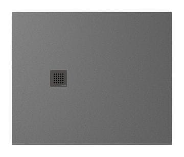 POLYSAN Vanička od lijevanog mramora TRENECA, prilagodljiva, 120x100cm, mat siva