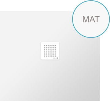 POLYSAN FLEXIA prilagodljiva tuš kadica od lijevanog mramora, 100x90 cm, bijela mat završna obrada