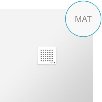 POLYSAN FLEXIA Kvadratna Tuš Kada, Bijela Mat, Litveni Mramor, Mogućnost Prilagodbe 90x90cm