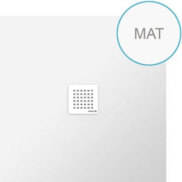 POLYSAN FLEXIA Plitica za Tuširanje, Kvadratna, 100x100cm, Mat-Bijela, Lijevani Mramor, Podesiva