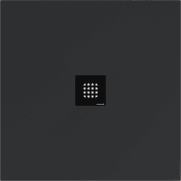 POLYSAN FLEXIA prilagodljiva antracitna tuš kada 90x90cm od izlivenog mramora