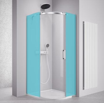 POLYSAN THRON KOMPONENT Kvdratna tuš kabina 900x900mm, prozirno staklo, lijevi model