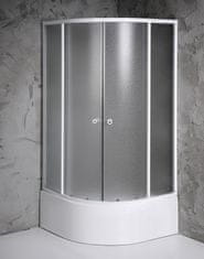 AQUALINE ARLEN Četvrtkružna Tuš Kabina 800x800mm, Brick Staklo, 1500mm Visina