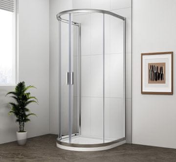 POLYSAN Polukružna tuš kabina EASY od 900x900mm, prozirno staklo