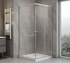 AQUALINE AGGA Četvrtasta tuš kabina 700x700mm, prozirno staklo