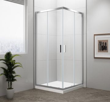 POLYSAN Polysan EASY Kromirana Kvadratna Tuš Kabina 900x900mm, Prozirno Staklo