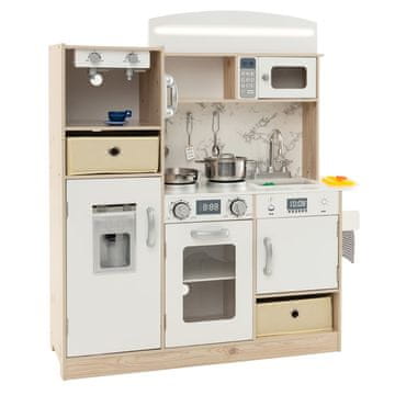 Northix Drveni kuhinjski set za igru od MDF s LED svjetlima i pohranom