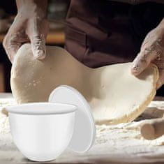 HOME & MARKER® Višekratna silikonska podloga za mikser, obloga za zdjelu, kompatibilna s KitchenAid, s poklopcem | POSODINKA bijela