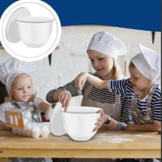 HOME & MARKER® Višekratna silikonska podloga za mikser, obloga za zdjelu, kompatibilna s KitchenAid, s poklopcem | POSODINKA bijela