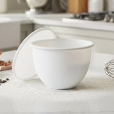 HOME & MARKER® Višekratna silikonska podloga za mikser, obloga za zdjelu, kompatibilna s KitchenAid, s poklopcem | POSODINKA bijela
