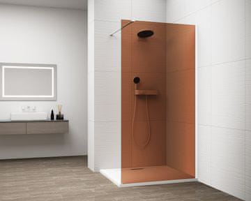 POLYSAN ESCA Bijeli Mat Stakleni Panel, Montaža na Zid, Antidrop, 900mm