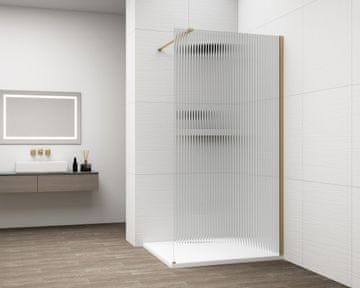 POLYSAN Zlatna Mat Staklena Paravana ESCA FLUTE, Zidna Instalacija, 900mm