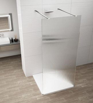 POLYSAN Kromirana Walk-in Tuš Paravana s Flute Staklom i Antidrop Premazom 1000mm