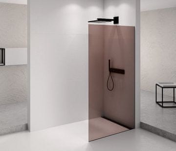 POLYSAN POLYSAN ARCHITEX Crni Mat Tuš Pregrada 962mm, Marron Staklo