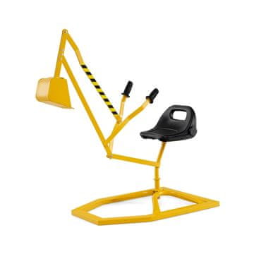 Northix Metalni dječji bager s rotirajućim sjedalom 360°, žuti